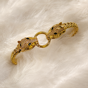 Dual Panther Head Bracelet