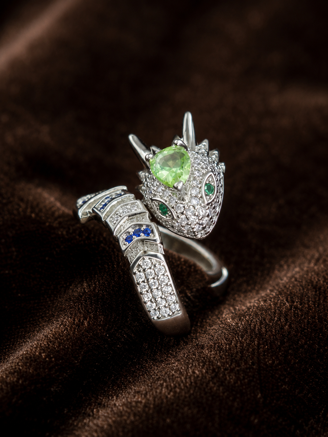Crystal Dragon Wrap Ring