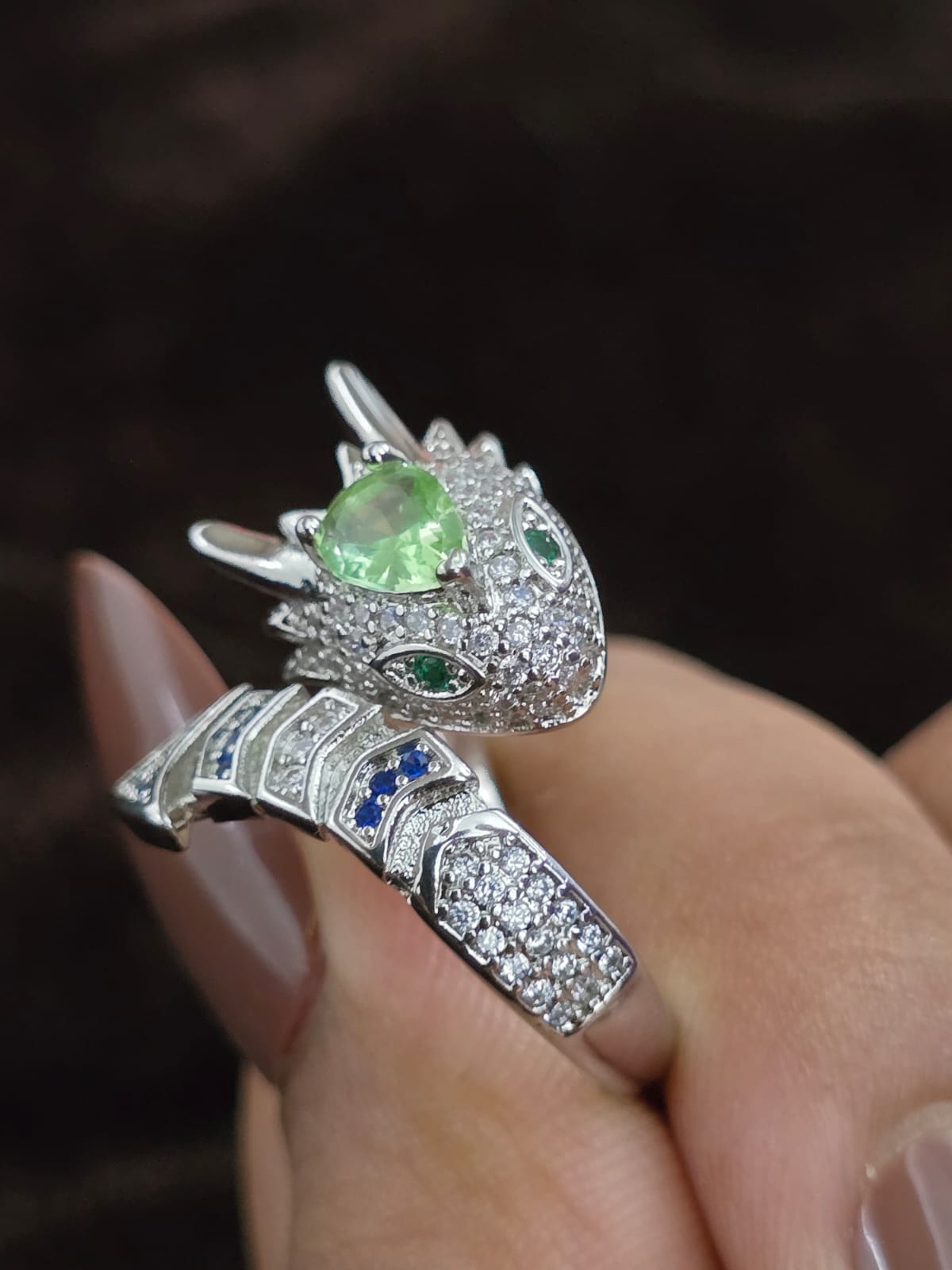 Crystal Dragon Wrap Ring - Image 2